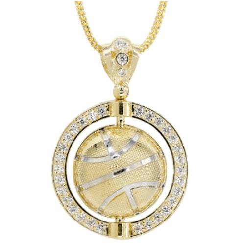 Number One Basketball Necklace
